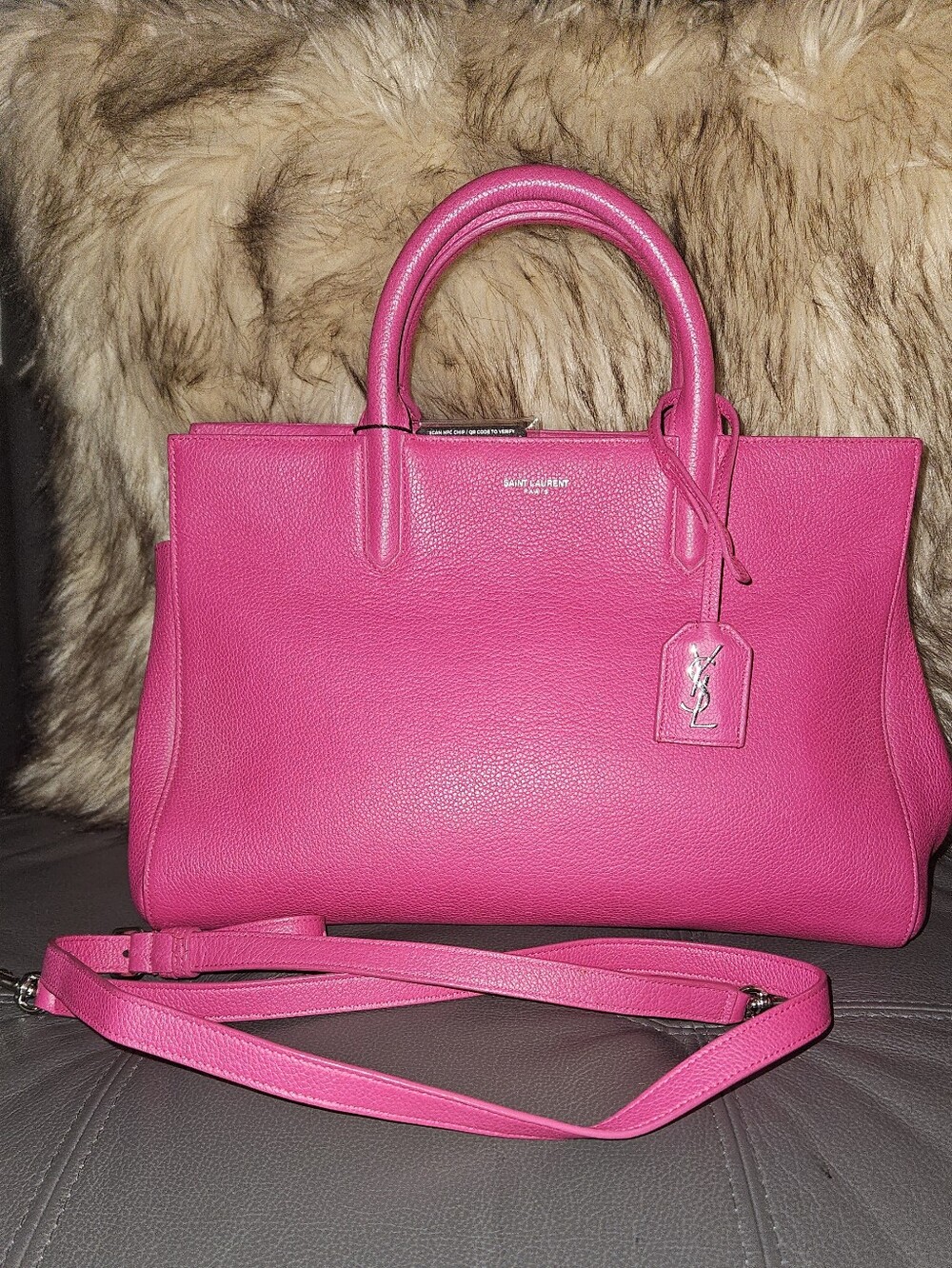 Yves Saint Laurent Two Way Satchel W/ COA